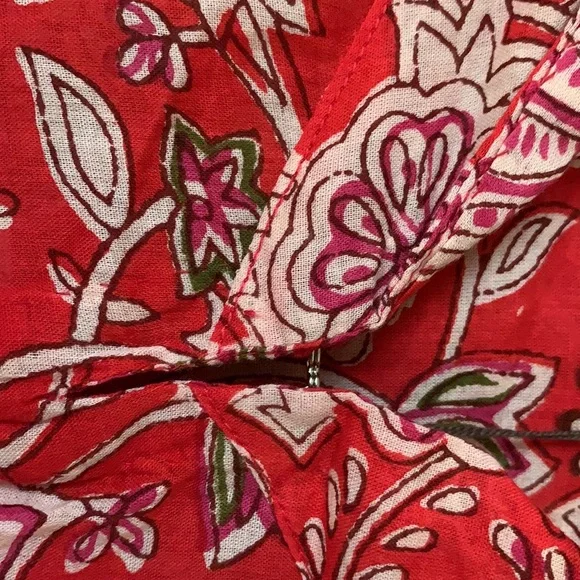 NWT Red Floral Antik Batik Top S 38 lovely!! - Picture 6 of 9